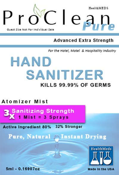 hotel_proclean_pure_label_front.jpg Front Panel Packaging - hotel proclean pure label front