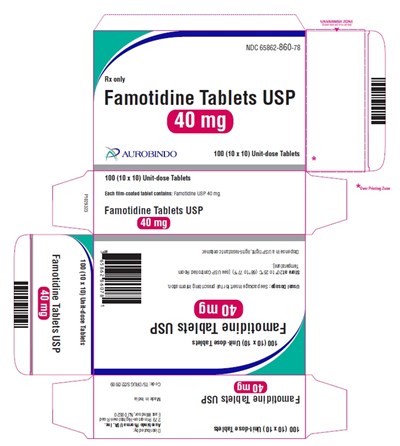 famotidine-fig4.jpg PACKAGE LABEL-PRINCIPAL DISPLAY PANEL - 40 mg (10 x 10) Unit-dose Tablets - famotidine fig4