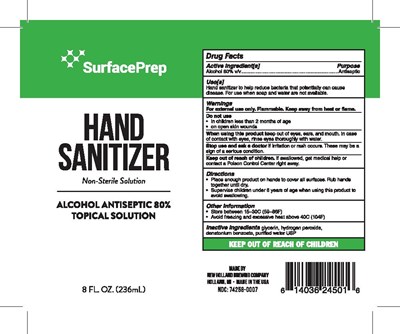 SurfacePrep_HandSanitizerLabel_8oz_v1_PMS_PRINT-page-001.jpg 8oz Principal Display - SurfacePrep HandSanitizerLabel 8oz v1 PMS PRINT page 001