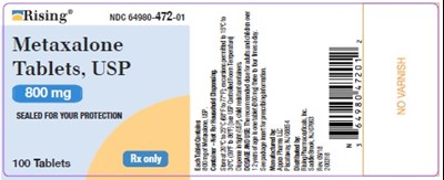 metaxalone-label-100s-count.jpg CONTAINER LABEL-100'S COUNT - metaxalone label 100s count