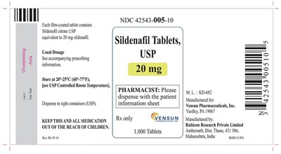 sildenafil-tablets-usp-20mg-1000-label.jpg PRINCIPAL DISPLAY PANEL - 20 mg Tablet Bottle Label - sildenafil tablets usp 20mg 1000 label