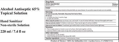 220ml Label (65 Sanitizer Large)