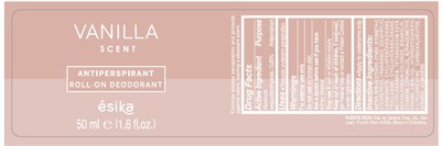 esika-01.jpg PRINCIPAL DISPLAY PANEL - 50 ml Bottle Label - esika 01