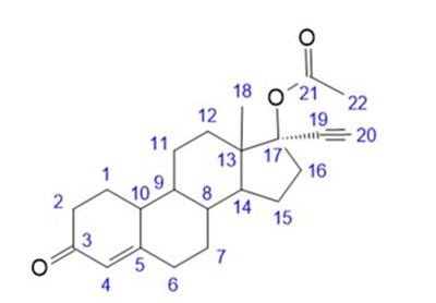 Norethindrone Acetate Structural Formula (Image 03)