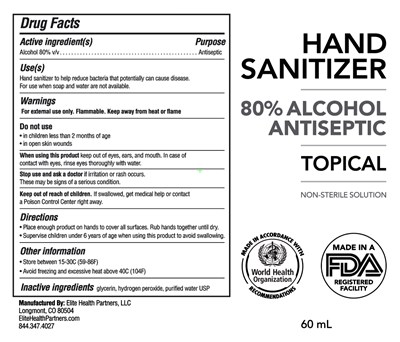 EHPLABLHandSanitizer2ozUnicorn80percent.jpg Elite Health Partners Alcohol Antiseptic 80% Topical Solution Hand Sanitizer Non-Sterile - EHPLABLHandSanitizer2ozUnicorn80percent