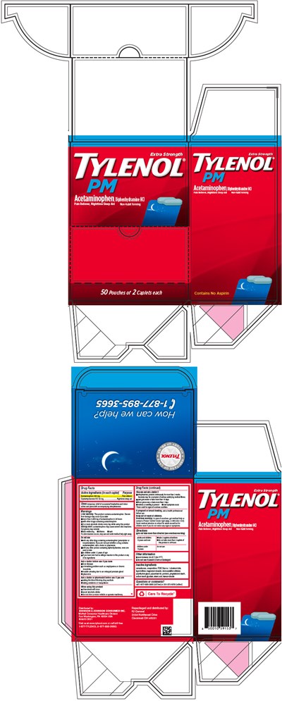tylenol-01.jpg PRINCIPAL DISPLAY PANEL - 50 Pouch Box - tylenol 01