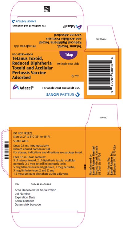 adacel-02.jpg PRINCIPAL DISPLAY PANEL - 0.5 mL Vial Package - adacel 02