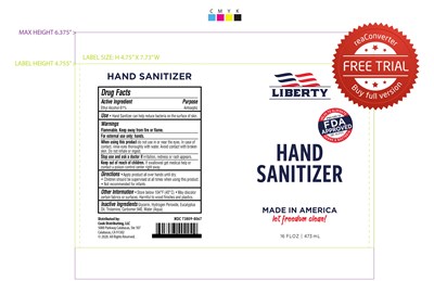 Liberty 16ozhandsanitizerlabels