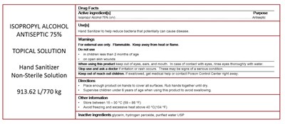 913620 mL Label (Labelipa75 770)