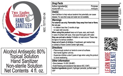 Two-Eagles-Hand-Sanitizer-Label-MAY2-4oz.jpg Two Eagles Distillery 4 oz - Two Eagles Hand Sanitizer Label MAY2 4oz