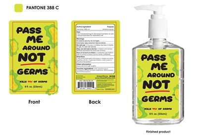 236ml hand sanitizer green.