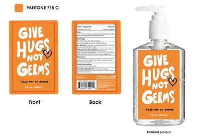236ml hand sanitizer orange