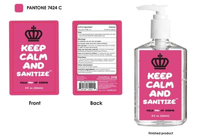236ml hand sanitizer pink