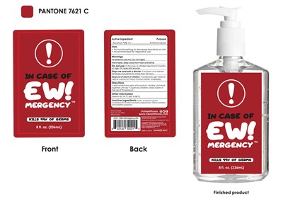 236ml hand sanitizer red
