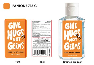 60ml hand sanitizer orange