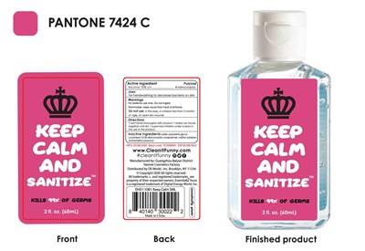 60ml hand sanitizer pink
