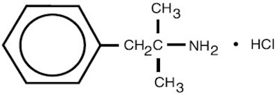 Chemical Structure - phentermine 01