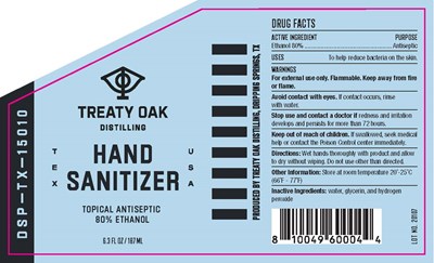 6oz Sanitizer Label (Treatyoakhandsanitizer6oz20107qty10260)