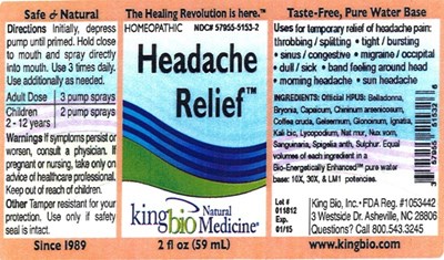 Image Of Label (Headacherelief)