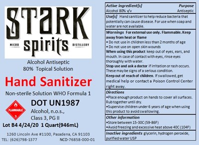 .946 L Label (Hand Sanitizer Quart)