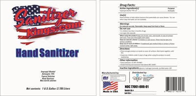 77061-000-01 1 gallon bottle label front and back - 77061 000 01