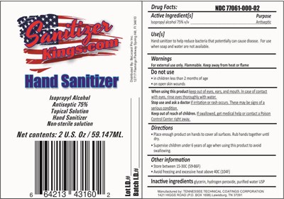 77061-000-02 2oz bottle label front and back - 77061 000 02
