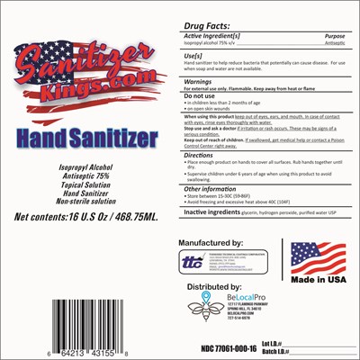 77061-000-16 BOTTLE FRONT AND BACK LABEL - 77061 000 16