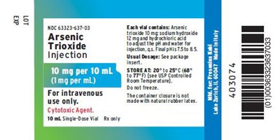 Package Label -  Principal Display (Arsenic Trioxide 10 mL Single-Dose Vial Label)