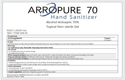 18927 ml label - 77040 268 05