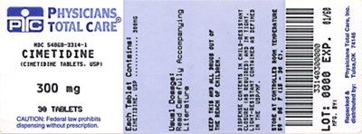 3314.jpg Cimetidine Tablets 300mg package label - 3314