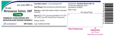 mirtazapine-fig1.jpg PACKAGE LABEL-PRINCIPAL DISPLAY PANEL - 7.5 mg (100 Tablet Bottle) - mirtazapine fig1