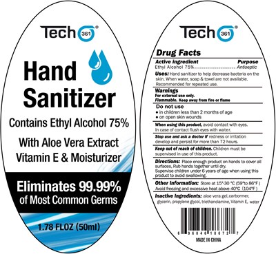 Tech361 Hand Sanitizer 50 mL (Tech361llc Handsanitizer 50ml)