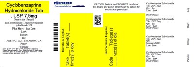 Cyclobenzaprine Tablets 02