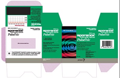 sporanox-02.jpg PRINCIPAL DISPLAY PANEL - 100 mg Pouch Carton - sporanox 02
