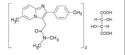 This In An Image Of The Structural Formula Of Zolpidem Tartrate. (Zolpid 1)
