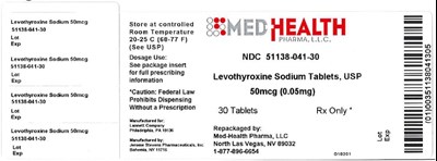 levothyroxine-sodium-tablets-usp-3.jpg PRINCIPAL DISPLAY PANEL - 0.05 mg - 100 TABLETS - levothyroxine sodium tablets usp 3