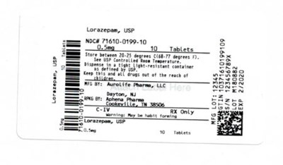 71610-0199-10.jpg Bottle Label 0.5 mg - 71610 0199 10