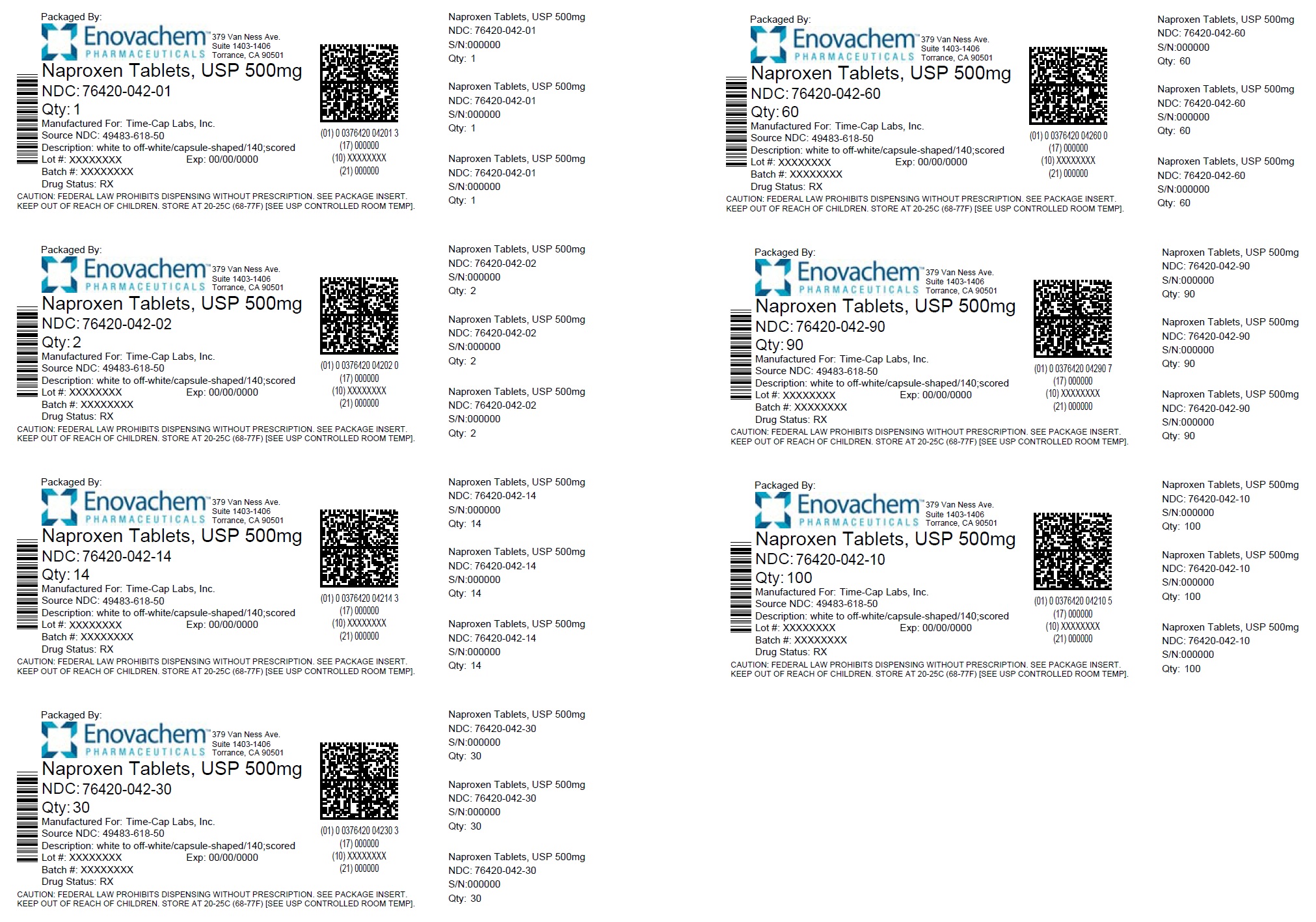NDC Package 76420-042-30 Naproxen Tablet Oral