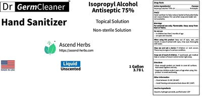 1 Gallon 3785 mL Label (1gallon Liquid Frontandback)