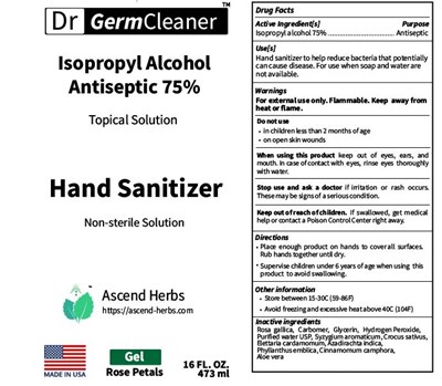 16oz 473ml label - 16oz gel roseflower frontandback