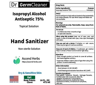 16oz 473ml Label (16oz Gel Roseflower Skin Frontandback)