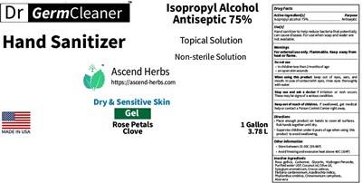 1 Gallon 3785ml Label (1gallon Gel Rose Skin Frontandback)
