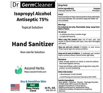 32oz 946ml Label (32oz Gel Roseflower Skin Frontandback)