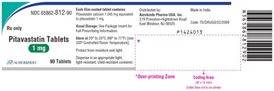 PACKAGE LABEL PRINCIPAL DISPLAY PANEL - 1 mg (90 Tablet Bottle) - pitavastatin fig2