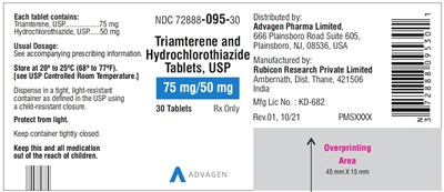 triamterene-hctz-tabs-usp-75mg-50mg-30s.jpg Triamterene and Hydrochlorothiazide Tablets, USP 75mg/50 mg - NDC 72888-095-30 - 30s Label - triamterene hctz tabs usp 75mg 50mg 30s