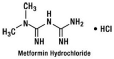 Metformin Hydrochloride Chemical Structure (Glymet Str2)