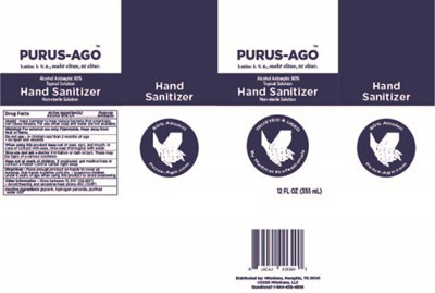 Full Label For 354.88 mL Hand Sanitizer (Purusago12ozv3)