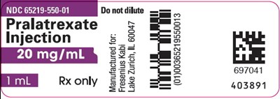 Principal Display Panel – Pralatrexate Injection 20 mg/ml – Vial Label (Pra09 0000 05)