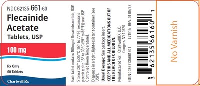 "image Description" (Flecainide Tablet 100mg 60s Bottle Label)
