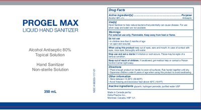 ProGel_MAX_Hand-Sanitizer_label_V1.jpg Bottle Label - ProGel MAX Hand Sanitizer label V1
